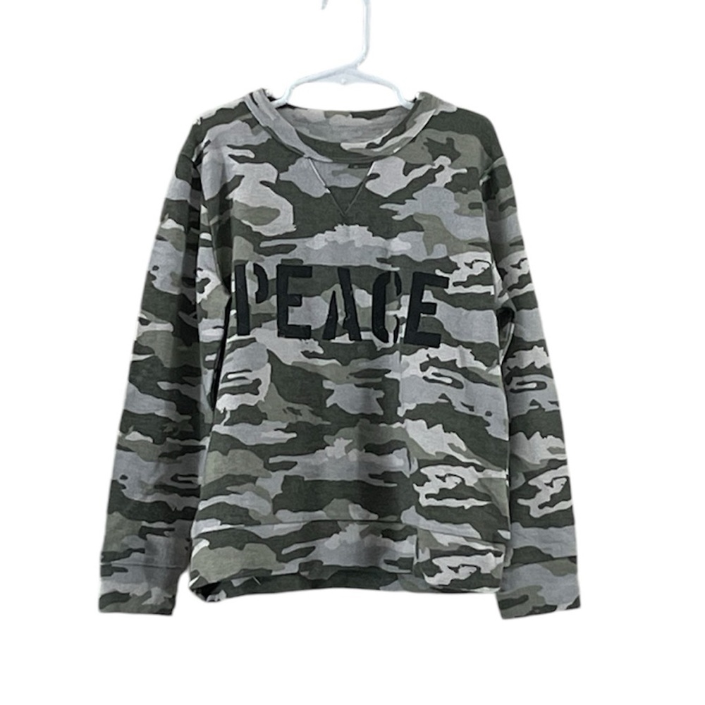 NWOT Chaser Camo Long Sleeve Peace Shirt Sz 7